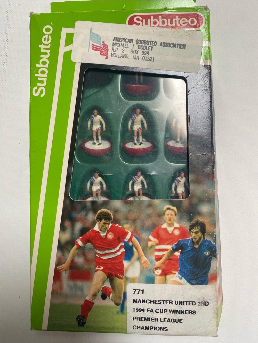 Subbuteo Ref 771 Manchester United 2nd Kit 1993/94 - ASA History - 1 Weak Ankle